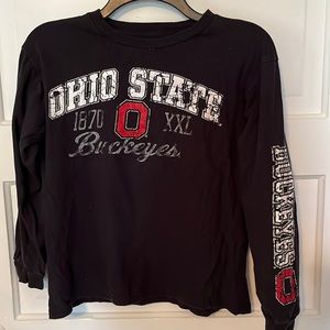 4th and 1 youth black OSU, long sleeves, size L cotton shirt $25